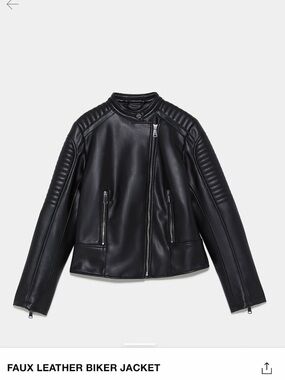 Zara Faux Leather Biker Jacket